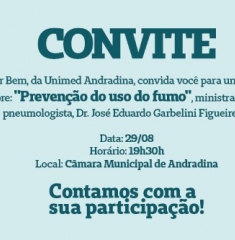 Unimed Andradina promove palestra sobre tabagismo